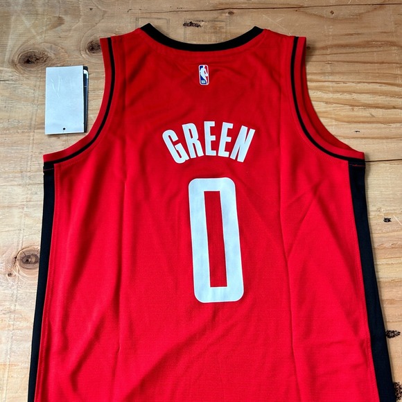 Fanatics Houston Rockets Jersey Youth Mediun NBA Basketball Jalen Green #0 Red - Picture 9 of 10